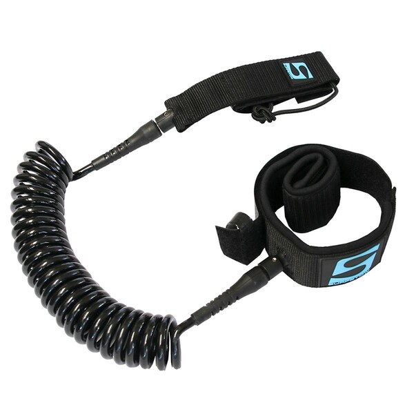 Strike3 Sup Leash Coiled Ankle Black - 10 ft. ST2937076 - main
